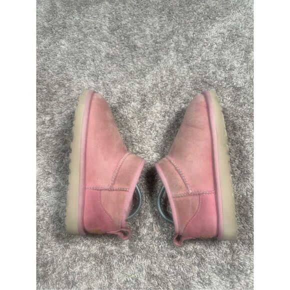 Ugg Classic Ultra Mini Boots Light Pink/Tan Women’s Size 7 Fur Lined Slipper - Picture 7 of 14